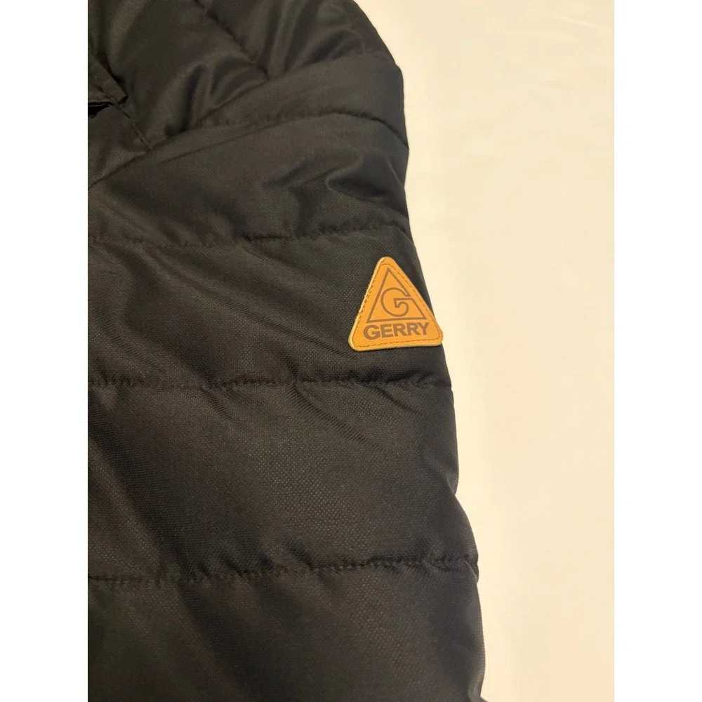 Gerry Puffer Jacket Mens XL Black Quilted Full Zip Insulated Outdoor Coat